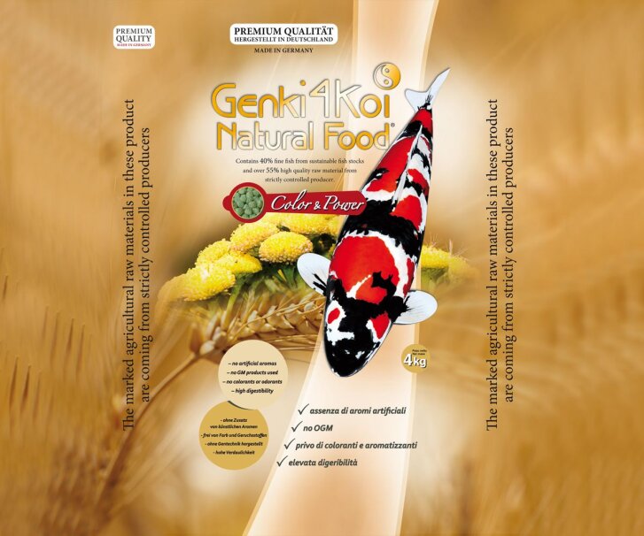 Genki4Koi Natural Food® Color&Power 2x4kg + 1kg...